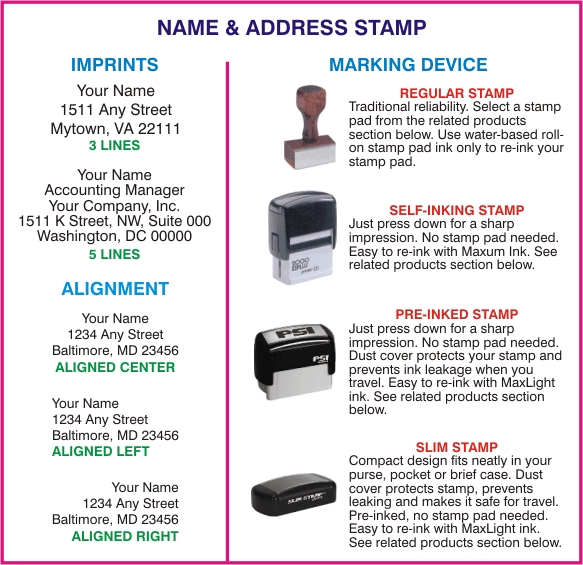 Last Name Address Stamp